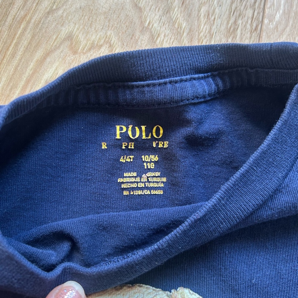 RALPH LAUREN College History Scholar Bear Tee, 4T - Picture 4 of 4